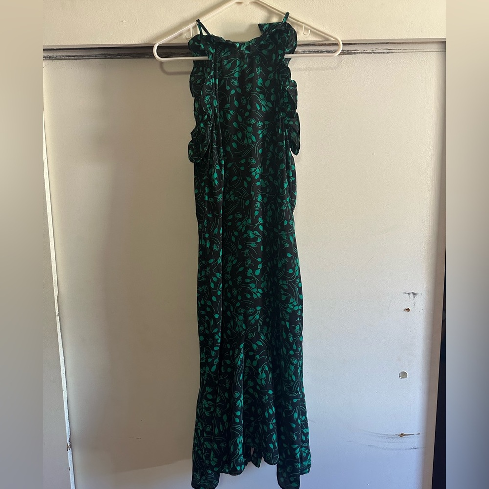 Who What Wear Green Print Dress Size S